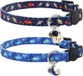 Cat Collar Breakaway, 2 Pack Cotton Cats Collars by Giecooh