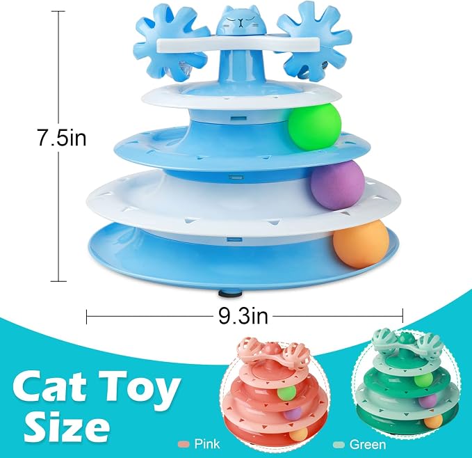 UPSKY Cat Toy Roller 4-Level Turntable Cat Toy Balls - Image 2