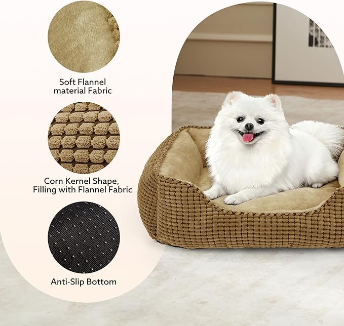MIXJOY Dog Beds for Medium Dogs Washable, Rectangle Pet Bed Medium Size Dog - Image 2