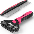 Pet Grooming Brush & Comb Combo, Cat & Dog Brush by Docrok