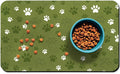 Dog Food Mat, Absorbent Water Bowl Mats Cat Pet Feeding Placemats Dark Green 24 by Zoeeya
