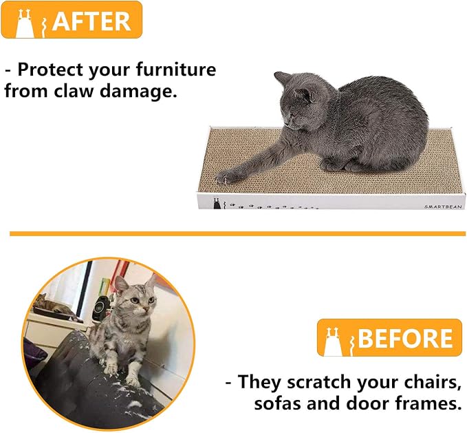 Cardboard Scratcher Pad Scratching post:Smartbean Cat Scratch Pad, Cat - Image 4