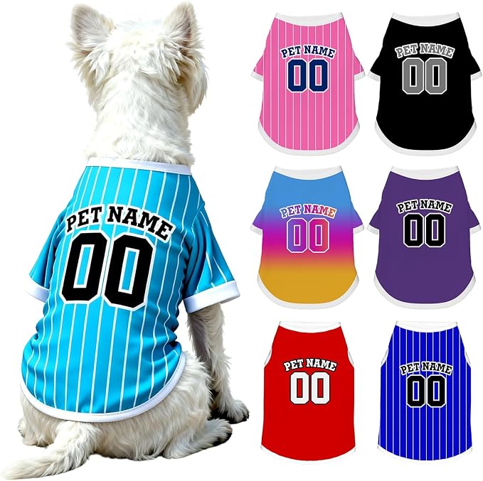 Custom Dog Shirt Personalized Pet Jersey Shirts by Unknown