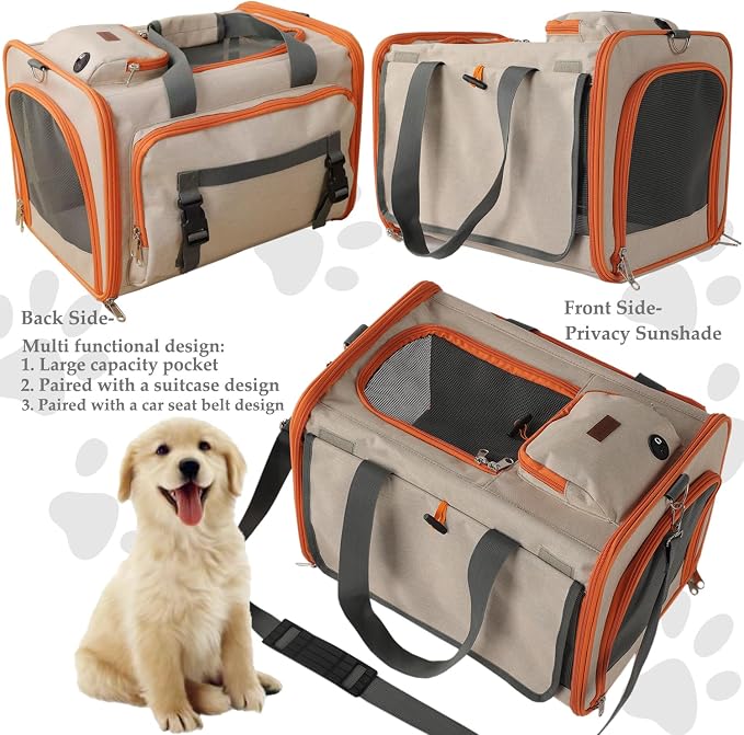 Dog Carriers for Small Dogs Stylish Cats Carrier Airline Approved Pets - Image 4