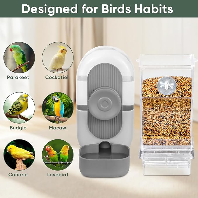 No Mess Bird Feeder & Water Dispenser Set - Image 6