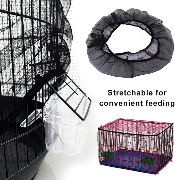 Bird Cage Seed Catcher, Bird Cage Mesh Guard Netting, Birdcage Seed Guard Skirt - Image 3
