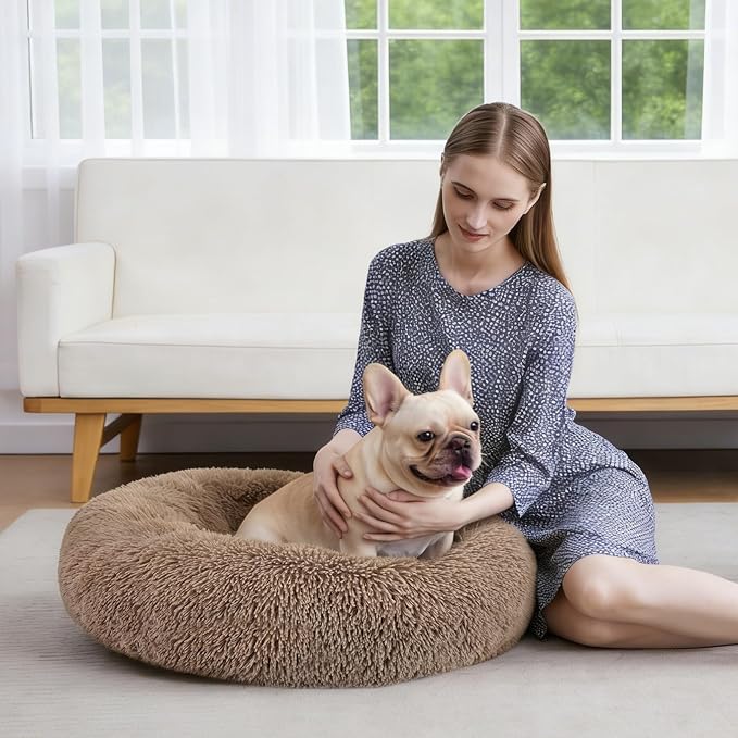 MIXJOY Orthopedic Dog Bed Comfortable Donut Cuddler Round Dog Bed Ultra Soft - Image 8