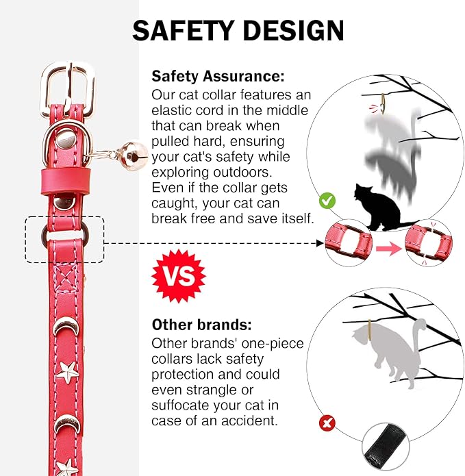 Leather Cat Collars for Boy Girl Cats - Image 7
