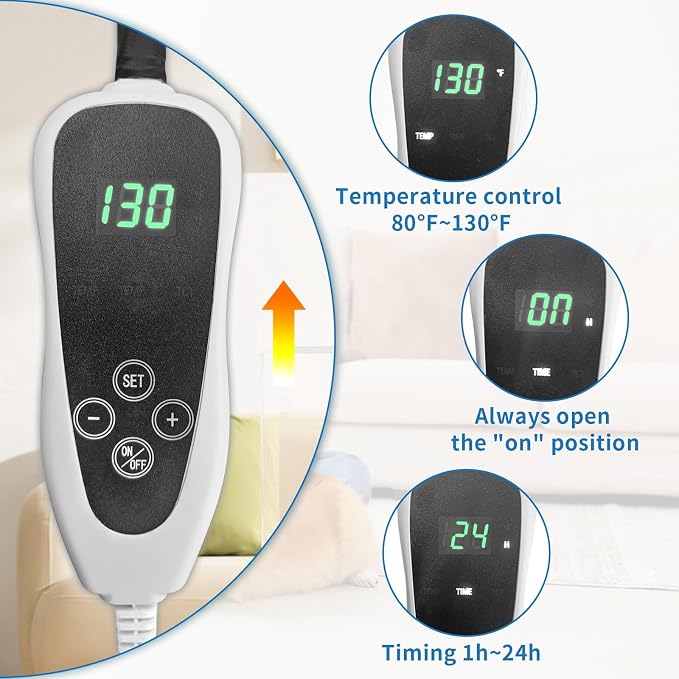 Dog Heating Pad 28×18 in Waterproof Heated Dog Bed, Smart Thermostat Switch - Image 5