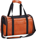 Fashion Leather Dog Carrier Cat Carrier Airline Approved Pet Carrier by StylishConfidentElegant