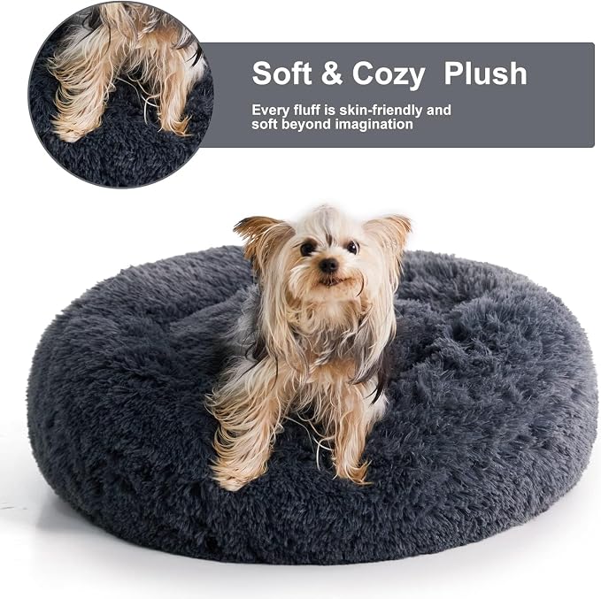 WNPETHOME Donut Dog Beds Large Sized Dog, Anti-Anxiety Caming Large Pet Bed - Image 3