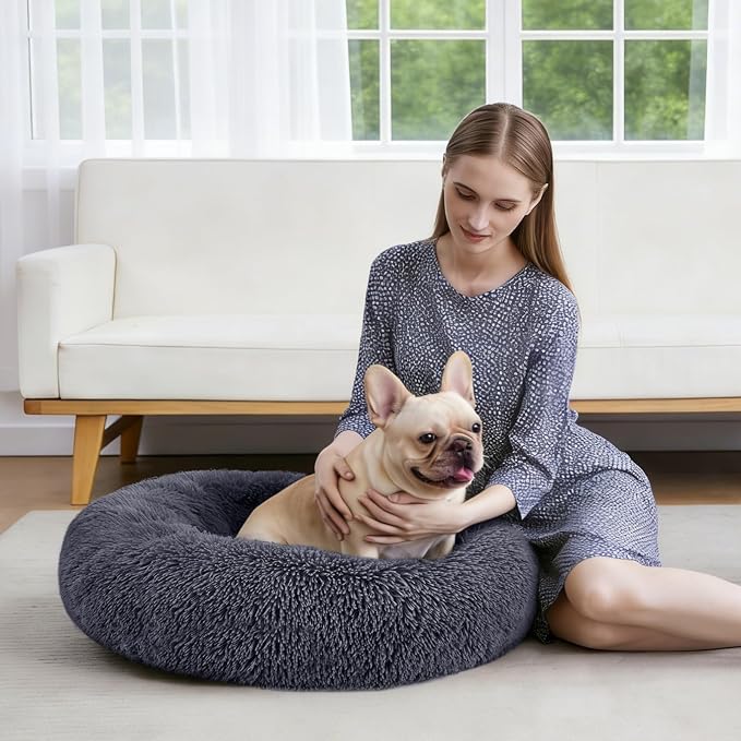 MIXJOY Orthopedic Dog Bed Comfortable Donut Cuddler Round Pet Beds Ultra Soft - Image 8