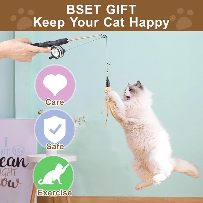 2-Pack Cat Wand Toys with Feather & Silvervine Stick – Adjustable 16"-28" - Image 6