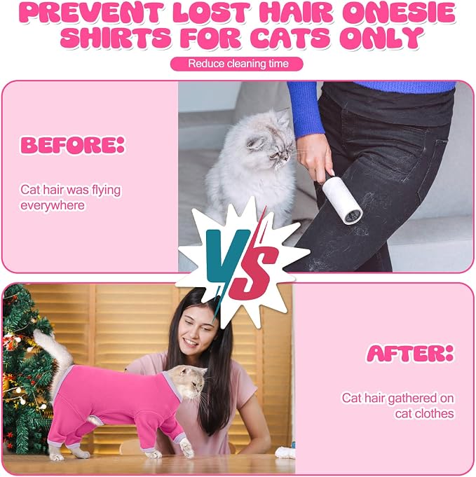 Cat Pajamas for Cats Only, Sticky Hair Cat Clothes, Sphynx Hairless Cats Sweater - Image 7