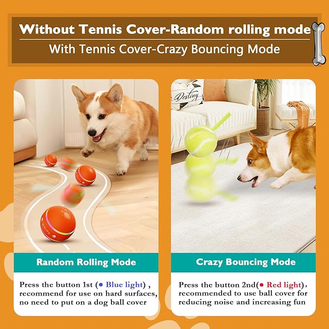 PetDroid Interactive Dog Toys Dog Ball, Durable Motion Activated Automatic - Image 2