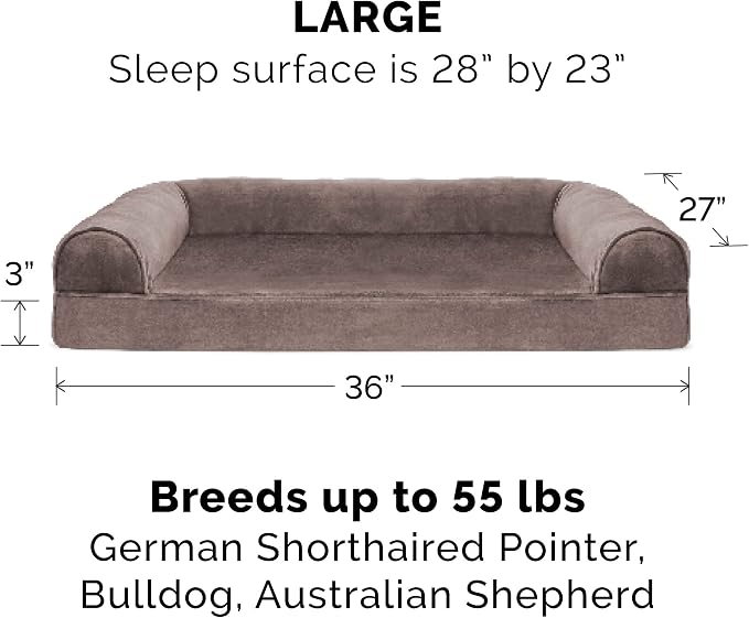 Furhaven Orthopedic Dog Bed for Large/Medium Dogs w/ Removable Bolsters & - Image 2
