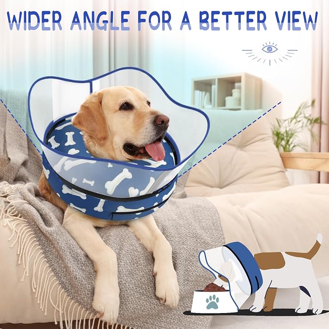 Supet Raised Inflatable Dog Cone Collar to Stop Licking, Soft Dog Cone - Image 5