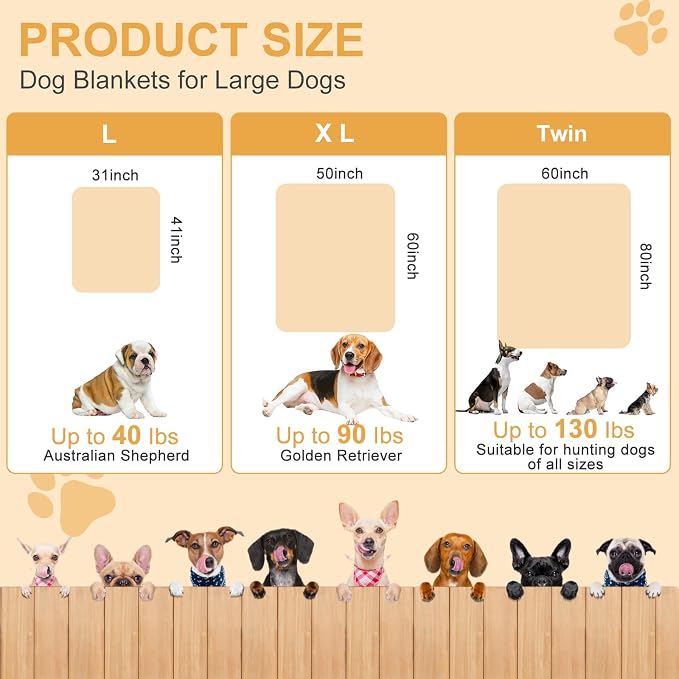 1 Pack 3 Blankets for Dogs, Dog Blanket for Large & Medium Pet Cat, Premium - Image 6