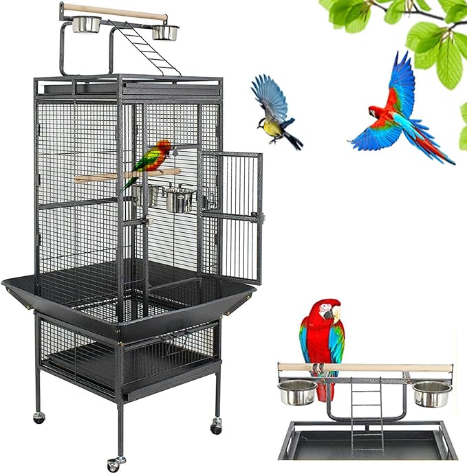 Nova Microdermabrasion 61 Inches Large Bird Cage Play Top Parrot Cockatiel by NovaMicrodermabrasion