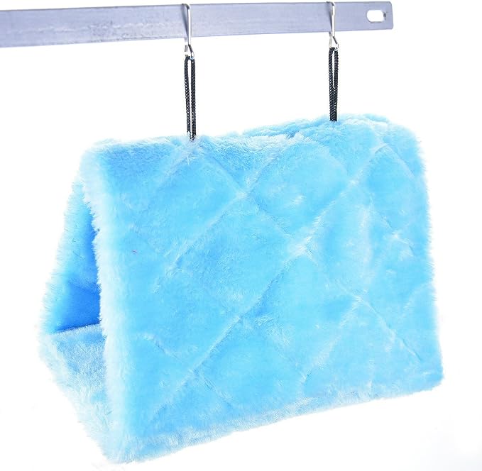 Winter Warm Bird Nest House Shed Hut Hanging Hammock Finch Cage Plush Fluffy - Image 7