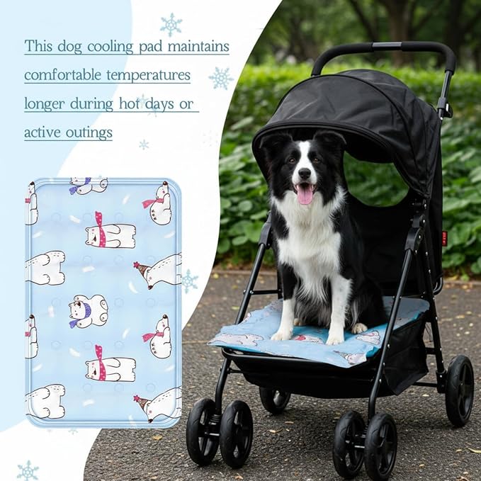 Nuanchu Dog Stroller Cooling Mat Waterproof Outdoor Pet Cooling Mat Washable - Image 4