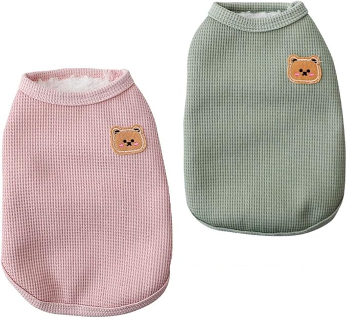 Fleece Cotton Dog Shirt Winter Warm Lightweight Pet T-Shirts Soft Breathable by BIECWIAY