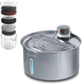 PawsPik PureFlow MAX Automatic Pet Water Dispenser, Stainless Steel Curve Dog & by PawsPik