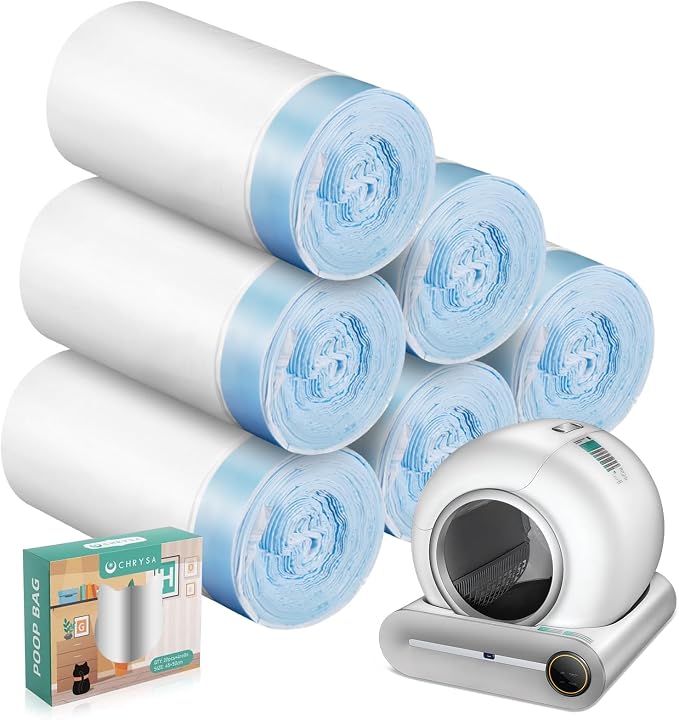 80 Count Waste Bags for Self-Cleaning Cat Litter Box, Replacement Extra Large by DuckSky