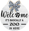 Welcome It's Basically a Zoo in Here Sign, Funny Pet Front Door Sign, Welcome by Unknown