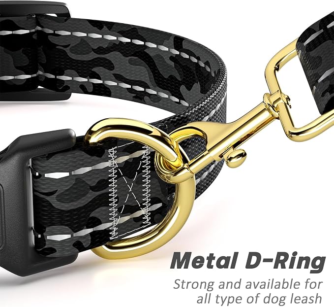 Reflective Dog Collar for Medium Dogs, Cute Camouflage Adjustable Heavy-Duty - Image 5