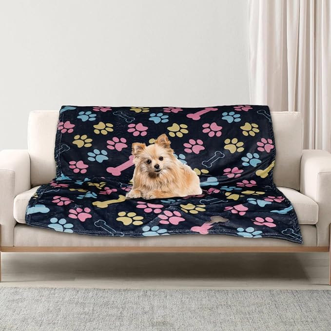 Dog Blankets for Large Dogs, Fuzzy Soft Pet Mat Throw Cover for Kennel Crate Bed - Image 4