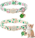 2 Pack St. Patrick’s Day Cat Collars by Babolepet