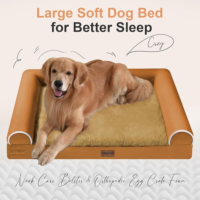 Large Dog Bed Orthopedic Washable: Jumbo Dog Bed Bolster Extra Large Dogs Egg - Image 2