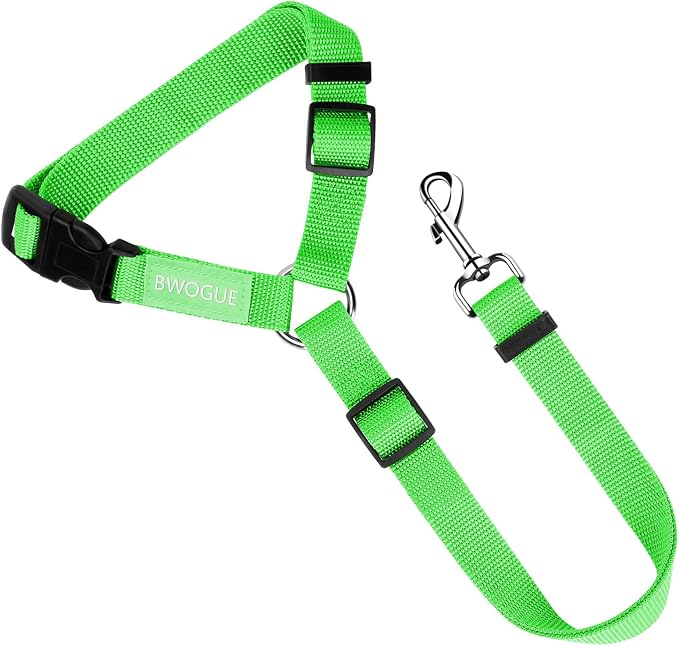 BWOGUE Pet Dog Cat Seat Belts, Car Headrest Restraint Adjustable Safety Leads - Image 2