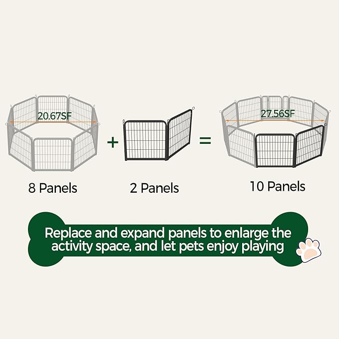 Yaheetech Dog Playpen, 24 inch 4 Panels Dog Pen - Image 8
