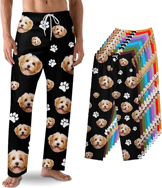 Custom Pajama Pants with Face customized PJ Pants Christmas Valentine gifts by Unknown
