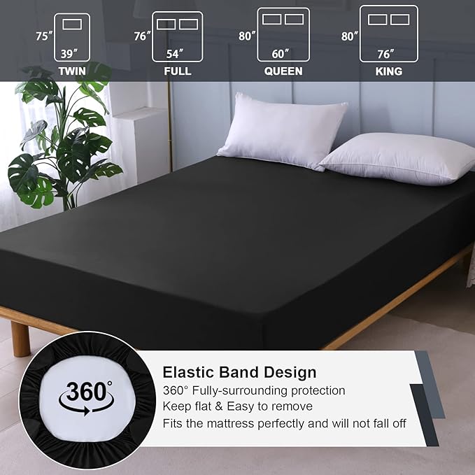 Twin Mattress Protector Waterproof, Fitted Sheet Style Breathable Mattress Cover - Image 5