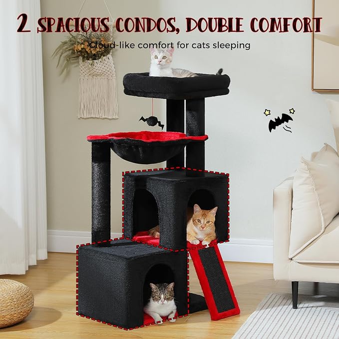 PAWZ Road Large Cat Tree, 41 Inches Gothic Cat Tower - Image 6