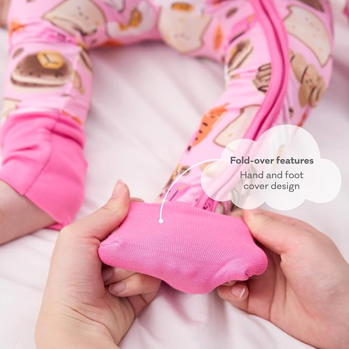 pureborn Baby Infant Boys Girls Sleeper Snug Fit Viscose from Bamboo Pajamas - Image 5