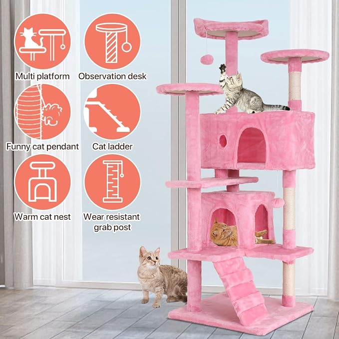 54in Cat Tree Cat Climbing Tower - Image 6