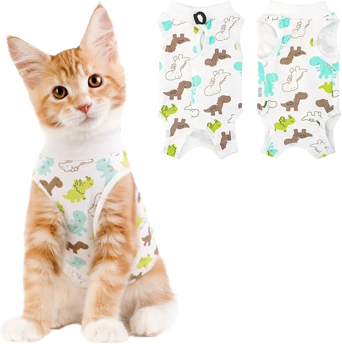 Cat Recovery Suit Female, Breathable Cat Onesie After Surgery Female by Coppthinktu
