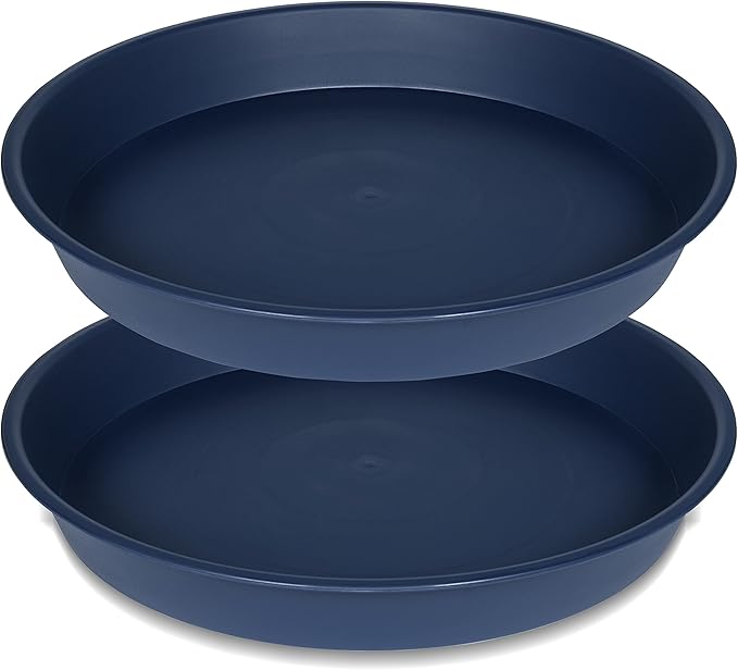 2 Pack of 20 21 inch Plant Saucer Round, Deep Plant Saucers by Bleuhome