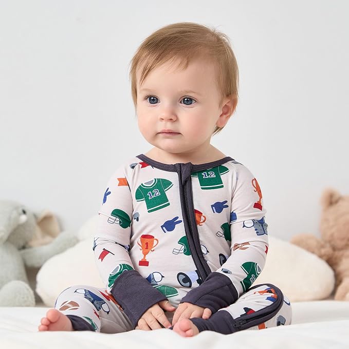pureborn Baby Infant Boys Girls Sleeper Snug Fit Viscose from Bamboo Pajamas - Image 2