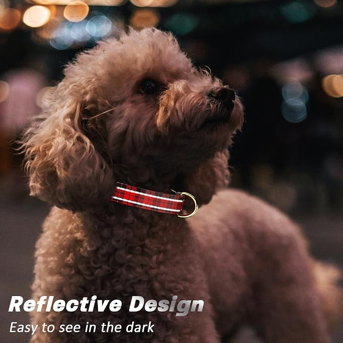 Reflective Dog Collar for Medium Dogs, Cute Boho Adjustable Heavy-Duty Nylon - Image 3