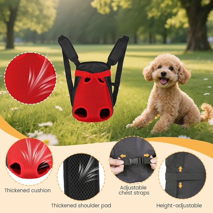 Inspack Dog Backpack Carrier/Cat Carrier, Adjustable Pet Front Carriers Travel - Image 4