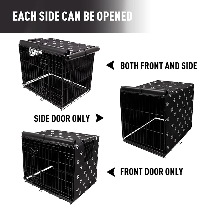 Pet Prime Dog Crate Cover for Wire Cages 24 30 36 42 48 Inch Outdoor Pet Kennel - Image 2