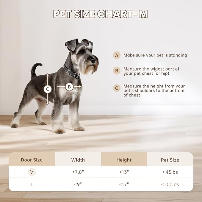 Never Rust Dog Door with Durable Plastic Frame, Medium Doggy Door - Image 6
