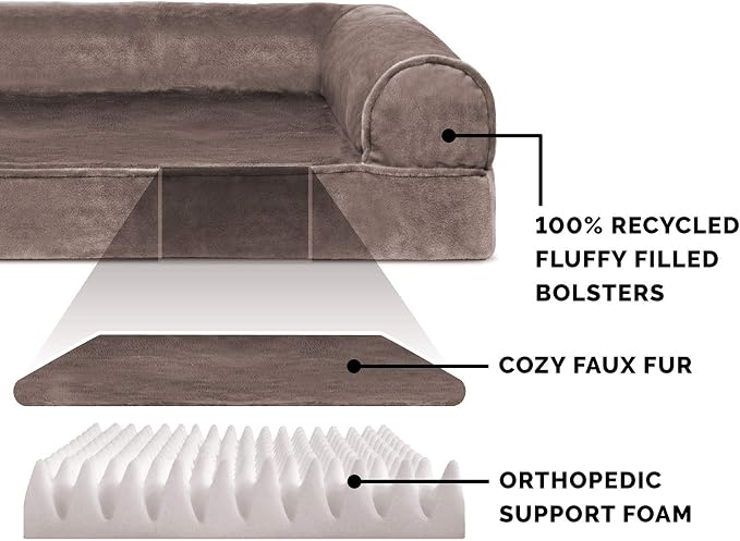 Furhaven Orthopedic Dog Bed for Large/Medium Dogs w/ Removable Bolsters & - Image 4