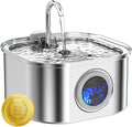 Cat Water Fountain Stainless Steel, 108oz/3.2L Automatic Pet Water Dispenser by Lawfery