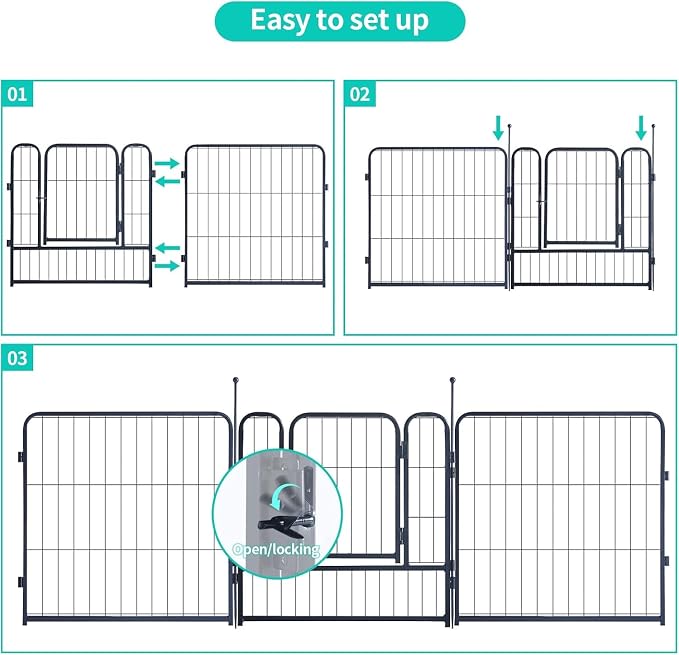 Dog Playpen, Portable Outdoor Dog Fence, Playpen - Image 3